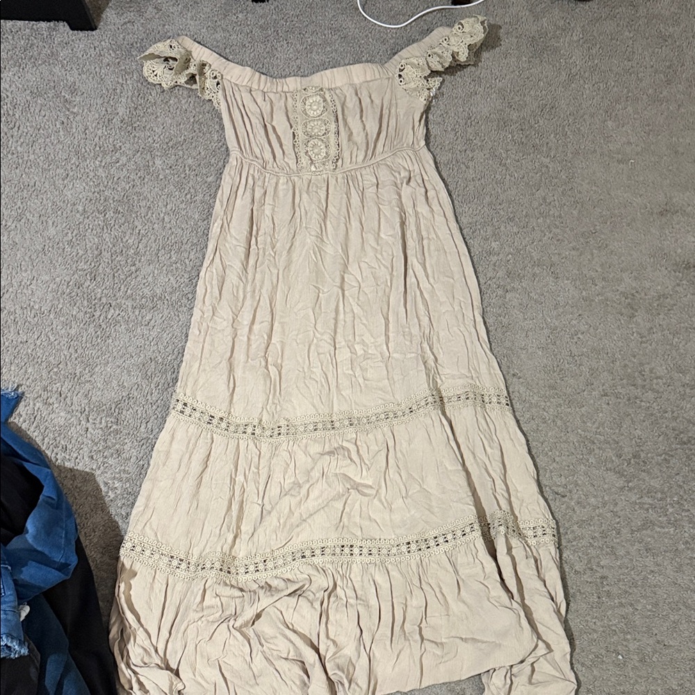 J for Justify Cream Lace Maxi Dress